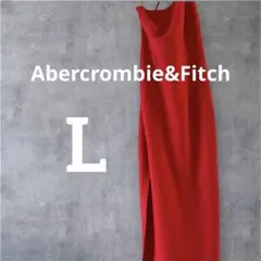 Abercrombie&Fitch 赤　ノースリーブ　ロングワンピース　ドレス