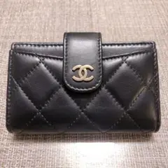 CHANEL シャネル★クラシック スモールウォレット コンパクト財布 黒 新品