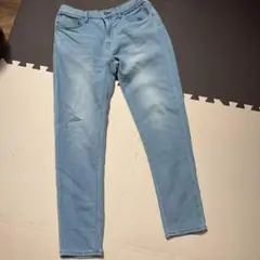 ユニクロ　スリムテーパードジョガーパンツ　ライトブルー　L