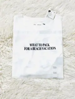 GUオーバーサイズグラフイックT BEACH VACATION 130cm