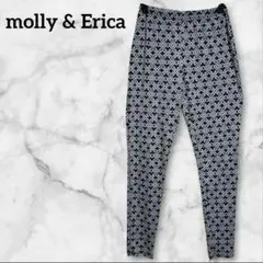 molly & Erica 幾何学模様レギンス　白/黒 モノクロ