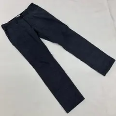 BACK NUMBER チェック柄パンツ ダークグレー スリムフィット Lサイズ