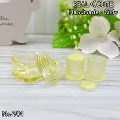 【20%OFF】ミニチュア食器 キャンディーポット 3個セット 701