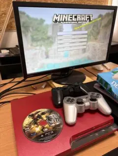 PlayStation 3 本体 レッド Minecraft 三國無双付き