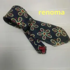 renoma メンズ　ネクタイ　シルク　ペイズリー　花柄　ブランド　お洒落