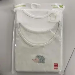 ユニクロ　コットンインナーT 半袖　２枚組　肌着　100 ハリネズミ
