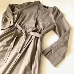 新品 グリーンレーベルリラクシング カシュクール スリットワンピース