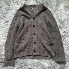 UNIQLO メンズ カーディガン M ブラウン 羊毛 アンゴラ 美品