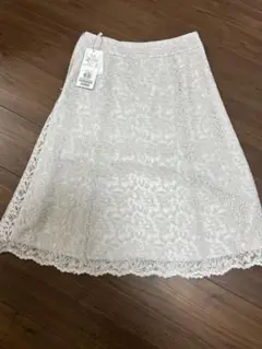 新品⭐︎クードシャンス⭐︎レース フレアスカート 38/M ホワイト