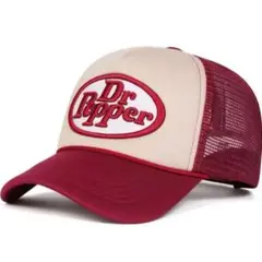帽子 赤 Dr Pepper トラッカーキャップ メッシュ レッド アメカジ
