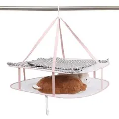 新品 平干しネット ピンク