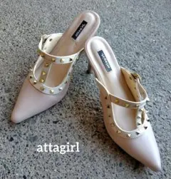 attagirl　アタガール　スタッズ　ミュール　Mサイズ