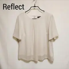 Reflect リフレクト シフォンブラウス トップス ベージュ ストライプ 9