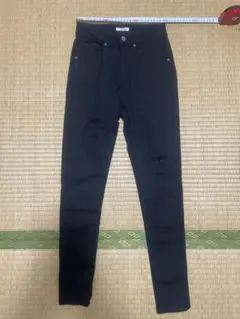 Honeys ブラック スキニーパンツ SSサイズ ダメージ加工