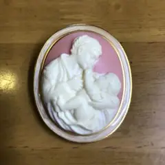 創価学会記念品カメオブローチ