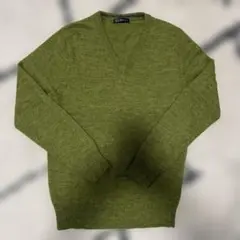 (美品)BG オリーブグリーン Vネックニット Mサイズ