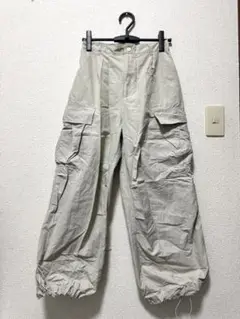 バックリボン ナイロンカーゴパンツ L お値下げ不可