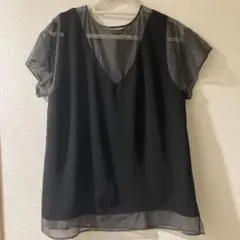 UNITED TOKYO シースルー袖 Vネック 半袖トップス