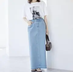 【38】スローブイエナ　LE DENIM リーンカットオフスカート
