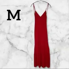 1点限定⭐️【M】 キャミワンロングピースドレス レッド　赤