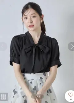 新品 今季 tocco closet ボウタイりぼん半袖ブラウス