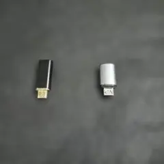 マグネット式充電変換アダプター 2個セット MicroUSB/Type-C