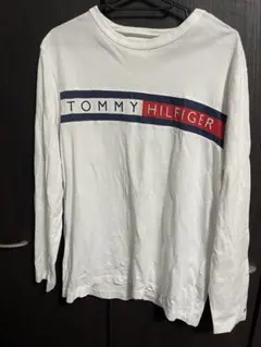 【定番】TOMMY HILFIGER トミーヒルフィガー ロンT 長袖 白 M