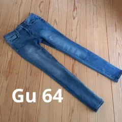 GU64 スキニー　ブルー　UNIQLO