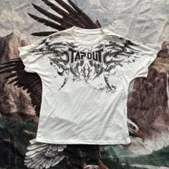 TAPOUT ホワイト Tシャツ グラフィックプリント
