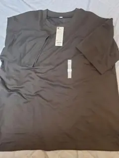 GU ドライポンチTシャツ　ダークグレー XL