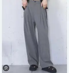 ジーナシス　リネンタックワイドパンツ