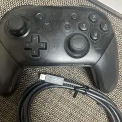 Nintendo Switch プロコン【ジャンク】 新品ケーブル付き❗️