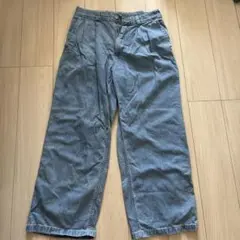 ライトブルーデニムワイドパンツ