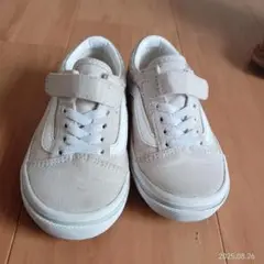VANS 17センチ キッズスニーカー ホワイト/グレー