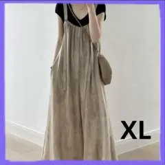 おしゃれ度高め サロペット オーバーオール 着痩せ効果 ゆったり ワイドパンツ