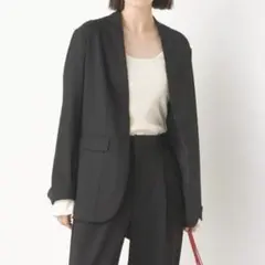 OMNES オムネス TRストレッチ ノーカラージャケット ブラック　黒　M