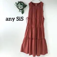 any SiS エニィスィス ノースリーブ ティアード ワンピース ロングワンピ