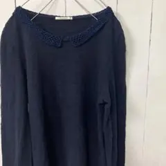 ミナペルホネン カットソー シャツ ロンT レース 襟 belle 古着女子