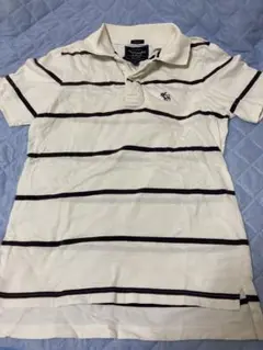 Abercrombie & Fitch アバクロストライプ メンズポロシャツ M