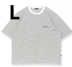 OPTSTUFF BORDER T-SHIRT White L ボーダーTシャツ