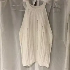 ZARA アメリカンスリーブニットトップス