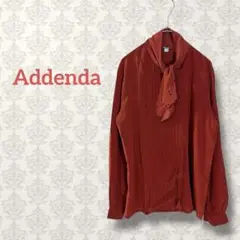Addenda リボンタイブラウス 比翼ボタン オフィス セレモニー レッド系