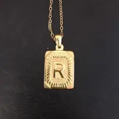 ❤️着けっぱなしOK❤️イニシャル ゴールドプレート サージカルステンレスR