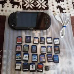 (ジャンク品)PSvita2000本体+メモリーカード16GB+ソフト22本