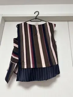【値下げ】ストライプ ノースリーブ トップス