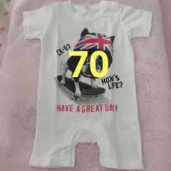 70 新品　ロンパース　カバーオール　半そで