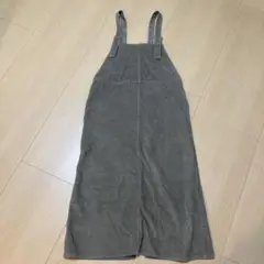 Thevon コーデュロイ スリットスカート　ジャンバースカート