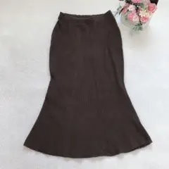 ローリーズファーム ロングニットマーメイドスカート ボトム シンプル ベーシック