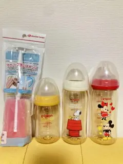 哺乳瓶　母乳実感　プラスチック製240ml 2本、160ml1本　未使用乳首
