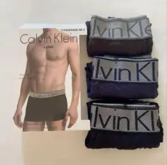 ダークグレー、黒、紺 3枚セットボクサーパンツカルバンクライン メンズ